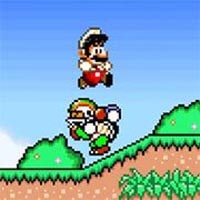 Play SNES Super Mario World - Deluxe Remix (V6.2) Online in your browser 